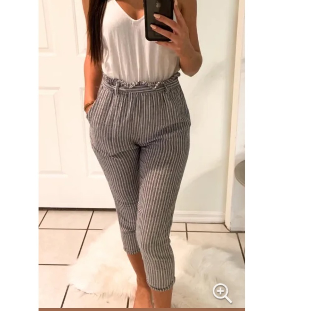 SHINESTAR BLUE AND WHITE STRIPED JUMPSUIT